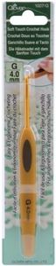 Clover Soft Touch Crochet Hook: 4.00mm, Multicolor