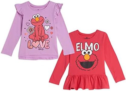 Sesame Street Elmo Infant Baby Girls 2 Pack T-Shirts Multicolored 24 Months