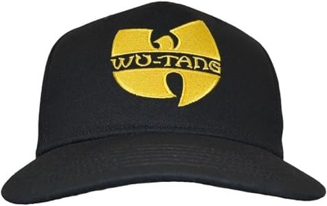 Wu-Tang Clan Cappello Snapback Regolabile Logo Ricamato Nero, nero