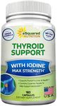 aSquared Nutrition Premium Thyroid Support Supplement with Iodine (180 Capsules) - Best Herbal & Vitamin Complex Pills w/ B12, Ashwagandha, Bladderwrack & Kelp - Helper for Healthy Hormone & Energy