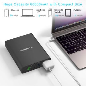 Volessence 60000mAh 130W Laptop Power Bank – AC Outlet External Battery