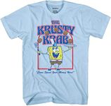 Mens Spongebob Squarepants Classic Shirt - Spongebob, Patrick & Krusty Krab T-Shirt (Light Blue Group, XX-Large)