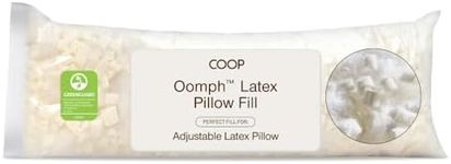 Coop Home Goods Extra Oomph Latex Pillow Fill, 1/2 Lb Bag of Cross-Cut Talalay Latex and Microfiber Stuffing, Supportive, Naturally Cooling, Eco-Friendly Filler for Bed Pillows