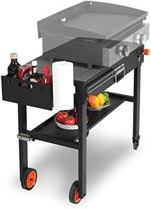 EUTRKei Grill Table for Blackstone Griddle, Portable Griddle Table with Caddy - Fit 17” or 22” Other Tabletop Grill, Foldable Ninja Grill Stand& Blackstone Griddle Stand for Outdoor Tailgating-Camping