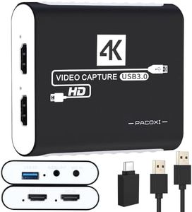 USB 3.0 Video Capture Card,1080P HDMI Recorder Game Capture Card for Windows/Mac OS,Compatible with Switch/PS5/PS4/Xbox/PC/Camera for OBS,Twitch,TikTok,YouTube Live Streaming and Recording