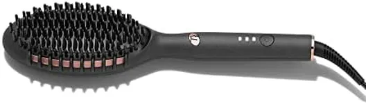 "T3 Edge Heated Smoothing, Styling & Straightening Brush with Ion Generator, 3 Heat Settings, Custom-Blend Ceramic Surface"