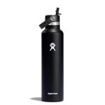 Hydro Flask 24 oz Standard Mouth Flex Straw Cap - Stainless Steel Reusable Water Bottle - Vacuum Insulated, Dishwasher Safe, BPA-Free, Non-Toxic