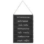 MyGift 24-Inch Wall Mounted Wood Chalkboard Sign Food Menu Board for Kitchen with 7 Removable Label Boards and Hanging Rope, Wedding and Event Decorative Chalkboard Signage