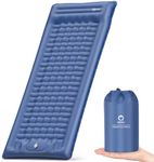 QPAU Sleeping Pad for Camping, Camping Mattress, 76''X26'', 4.7'' Extra-Thick Enhanced Support, with Built-in Foot Pump, for Camping, Hiking - Airpad, Backpacking and Home, (Blue)