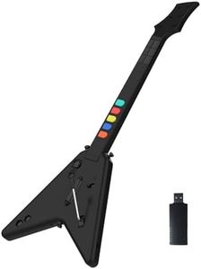 NBCP Wireless Guitar Controller for PlayStation 4, PC,PS4/PS3,Clone Hero, Fortnite Festival,Compatible with Guitar Hero & Rock,Plug-and-Play USB Receiver