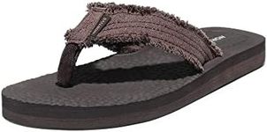 NORTIV 8 Mens Flip Flop Thong Summer Beach Sandal 181111/Coffee -7