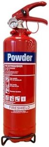 4-in-1 1kg Dry Powder Fire Extinguisher ABC FireShield for Homes, Cars and Vans