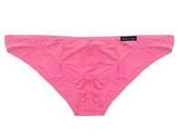 WINDAY Men Briefs Breathable Ice Silk Triangle Bikinis and Briefs D318, 1-pack Pink1, Large