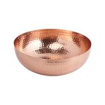 Creative Co-Op Round Hammered Metal Bowl, Copper Finish