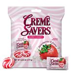 Creme Savers Strawberries and Creme Hard Candy | The Taste of Fresh Strawberries Swirled in Rich Cream | The Original Classic Creme Savers Brought To You By Iconic Candy | 6.25oz Bag