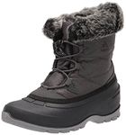 Kamik Momentum L2 Woman Winter Boot Snow Waterproof Warm Comfortable -40 Sustainable Insulation Vegan, Charcoal, 10