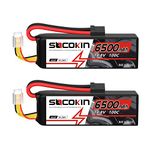 Socokin 4S Lipo Battery 14.8V 6500mAh 100C with TR Plug for RC Car Slash X-Maxx RC Boat RC Racing Truck Helicopter Airplane