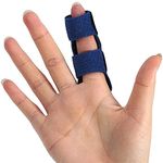 Trigger Finger Splint - Straighten Broken or Bent Fingers & Thumbs, Mallet Finger Splint for Stenosing Tenosynovitis Finger Pain Relief or Locking Finger Tendon (Blue)