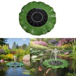 Homehop Solar Water Fountain For Home 8 nozzles Floating Lotus Leaf Sprinkler Mini Pump For Garden, Outdoor, Pool, Fish Aquarium tank, Decoration (7V/1.4W Black ABS)