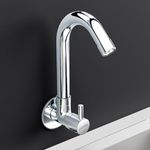 Plantex Single Lever Kitchen Sink Tap/Tap for Kitchen Sink with Wall Flange and Teflon Tape/Kitchen Sink Tap | - 7 Year Warranty-(MKS-1277-Chrome)