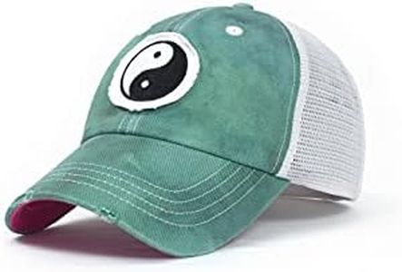 Shady Lady, Zen Lady, Women's Trucker Hat, Snapback Adjustable Closure Baseball Cap, Green, Pink Under Brim