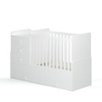 Kidsaw Baby, Convertible Cot to Cotbed, 4 in 1, Storage, Changing Area, White