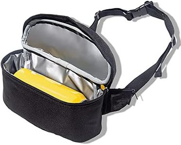 Gopacka Cantini Insulated Fanny Pack Cooler for Outdoors, Travel, Camping, Hiking, Sports Waist Pack Bag with Adjustable Strap Unisex, Black, small