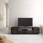 The Attic Victoria TV Cabinet|Solid Sheesham Wood Sideboard TV Cabinet for Living Room | Wooden Free Standing TV Unit Side Board Table with Storage|Walnut Matte Finish