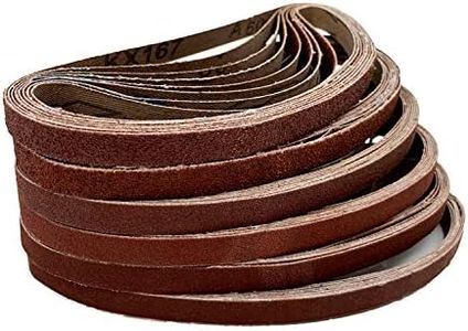 1/2 x18 Sanding Belt,Craftsman Sanding Belts Assortment,8 Each of 60 80 120 150 240 400 Grit (1/2x18 Inch,48 Pack)