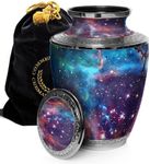 Cosmic Galaxy Cremation Urn for Human Ashes for Funeral, Burial or Home. Cremation Urns for Ashes, Urns for Mom and Urns for Human Ashes XL Large & Small Decorative Urns