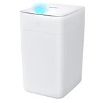 TOWNEW T1S Automatic Trash Can, 4.1 Gallon Rechargeable Touchless Motion Sensor Trash Can, Self-Sealing and Self-Changing Smart Garbage Can with Lid for Kitchen Bathroom Bedroom Office (White)