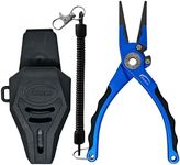 danco Prodigy 7.5-inch Fishing Pliers with Replaceable Line Cutters, Aircraft Grade Aluminum Fishing Gear, Saltwater Resistant Fishing Tools, Rubber Grip Inserts (blue)