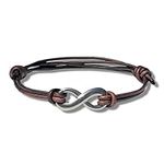 Adjustable Infinity Leather Bracele