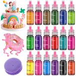 Gel Food Coloring Set - 18 Colors Dye Food Colouring for Edible Cake Decorating, Flavorless Food Grade Colorant Alimentaire for Baking, Fondant, Icing, Cookie Frosting, Gluten Free - 6g/Bottle