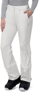 33,000ft Women's Softshell Snow Pants Waterproof Warm Ski pants Insulated Ripstop Snowboard Winter Pants White