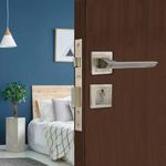 Godrej Mortise Lock | Handle Lock Set for Main & Bedroom Door | Alpine Rossette Home Décor Handle | Antique Brass Finish | 9 Inch Lockbody | 70 mm 1CK Cylinder - Knob from Inside and with 4 Keys