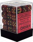 DND Dice Set-Chessex D&D Dice-12mm Gemini Black, Red, and Gold Plastic Polyhedral Dice Set-Dungeons and Dragons Dice Includes 36 Dice – D6