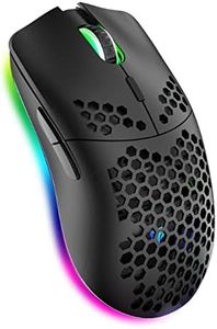 Wireless Gaming Mouse,Computer Mouse with Honeycomb Shell,11 RGB Backlit,3,400 DPI,6 Programmed Buttons,USB Receiver,Power Saving,Wireless Mouse for PC/Mac/Laptop,Black