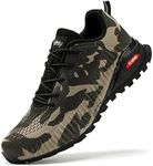 ikunka Men's Fashion Sneakers Lightweight Breathable Walking Shoes Tennis Cross Training Shoe Non Slip Trail Running Shoes（Camouflage 15）