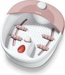 Beurer FB20 Foot Spa | Vibration and Bubble Massage Functions | Infrared Light Function | Reflexology Zone Massage | 3 Pedicure Attachments | Removable Splash Guard | Water Tempering