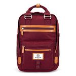 SEVENTEEN LONDON – Modern Urban Unisex Burgundy 'Wimbledon' Backpack in a Classic Slim Simple Design – Fits Laptop up to 13”