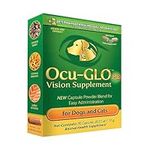 Ocu-GLO PB Vision Supplement for Small Dogs & Cats – Easy to Administer Powder Blend with Lutein, Omega-3 Fatty Acids, Grape Seed Extract and Antioxidants to Promote Eye Health, 30ct Sprinkle Capsules