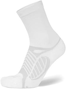 Balega Ultralight Lightweight Performance Crew Athletic Running Socks for Men and Women (1 Pair), White/Space Grey, Small