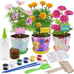 Flower Growing Kit for Kids, Paint and Plant Flower Growing Kit, Kids Gardening Tools Kit, Best Birthday, Art, Crafts and Project Gift for Girl Age 4 5 6 7 8 9 10 Years Old