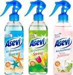 Asevi Air Freshener Room Spray Bundle (3 x 400ml) Breeze, White Jasmine, Spring