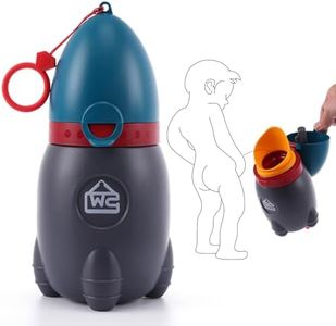 DIJIAMEIYA Travel Urinal for Kids,Rocket Toys Portable Emergency Urinal for Toddler,Light and Easy to Carry,Suitable for Car,Travel,Camping and Children's Urinal Potty Training(Deep Blue)