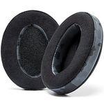 WC PadZ Velour - The Ultimate Upgraded Earpads by Wicked Cushions - Compatible With Audio Technica, HyperX, SteelSeries Arctis & More - Extra Thick - Bigger Opening - Softer Memory Foam | Black Camo