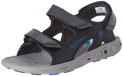 Columbia Youth Unisex Techsun 3 Strap Sandal, Dark Grey/Blue Macaw, 11