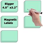 Pale Green Magnetic Labels for White Board,Dry Erase Magnets Sheets,Labeling Lockers,Orgnazing Metal Surface Cabinet