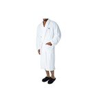 POLO RALPH LAUREN mens Microfiber Plush Robe, White, S